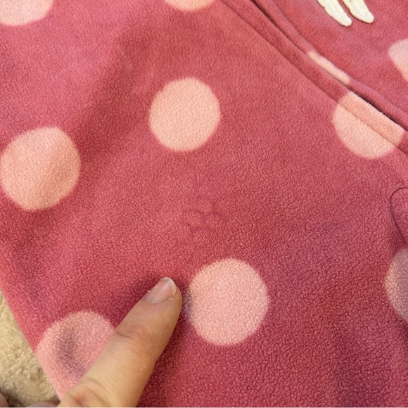 Child of Mine by Carter’s Fleece Footed Sleepers Size 3-6 Months Pink Lamb - Picture 5 of 8